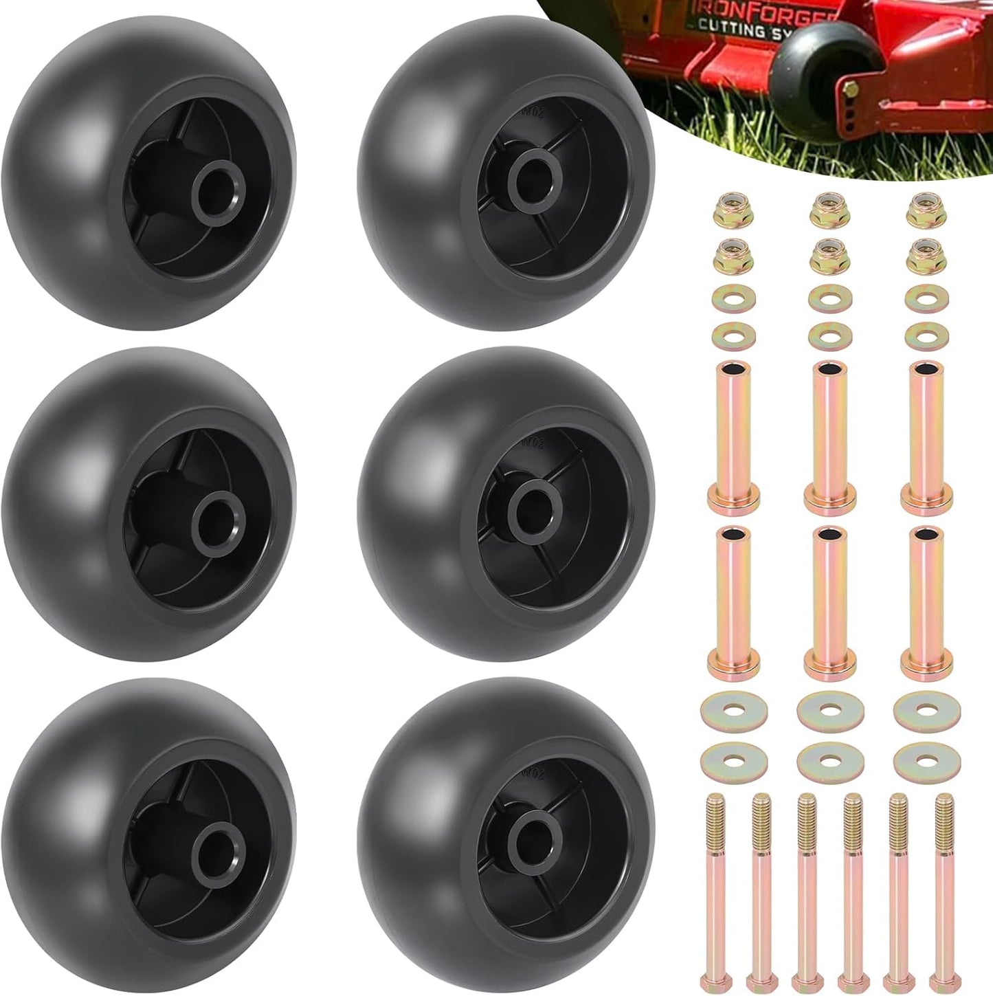 CheeMuii Lawn Mower Deck Wheel Kit for Bad Boy and Exmark