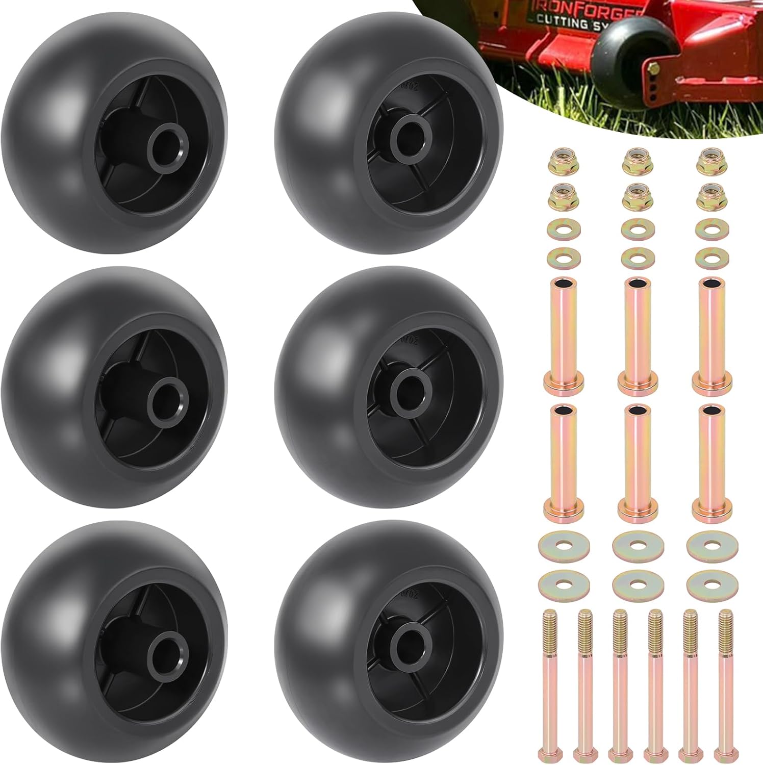 CheeMuii Lawn Mower Deck Wheel Kit for Bad Boy and Exmark