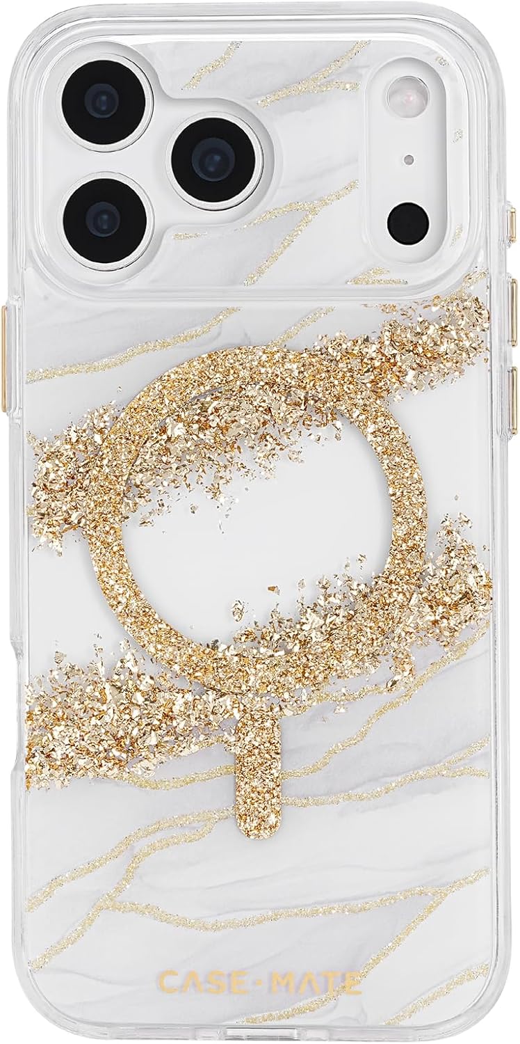 Stylish Marble iPhone 17 Pro Max Case with 12ft Drop Protection