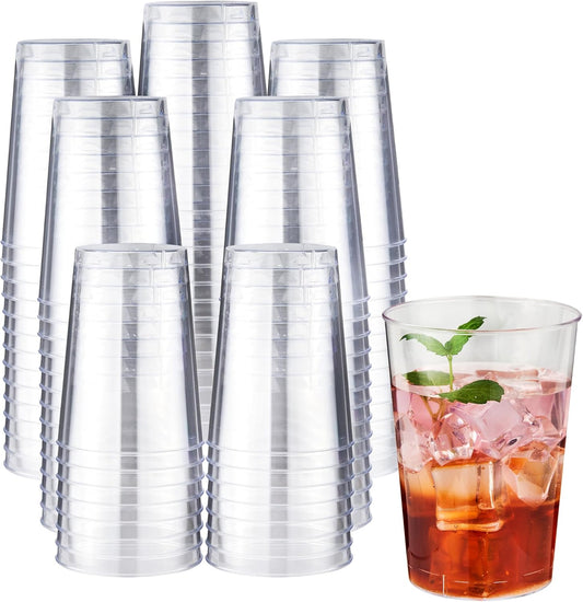10 oz Clear Disposable Plastic Cups for Parties and Events