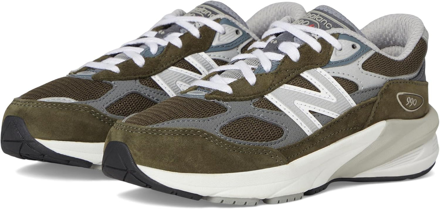 New Balance Kids' 990 V6 Lace-up Sneaker for Active Play