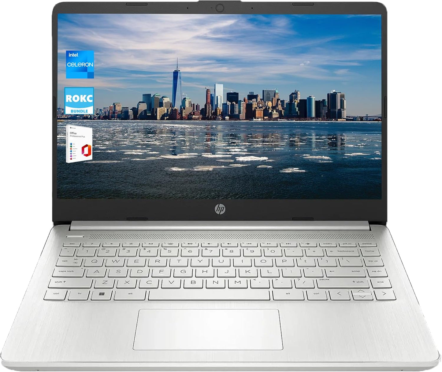 HP 14 HD Display Laptop, Intel Celeron, 16GB RAM, Rose Gold, Windows 11 - School & Business Ready