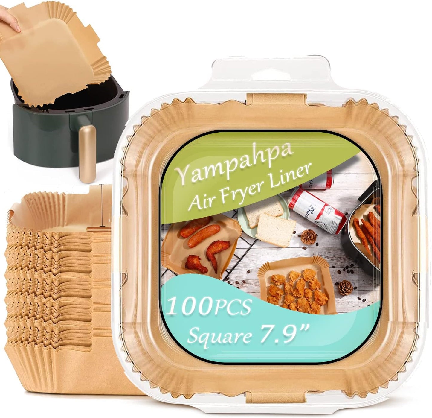 Non-Stick 8 Parchment Liners - Oil-proof & Water-proof