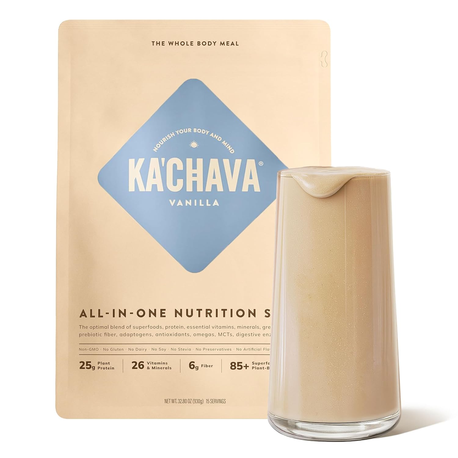 KaChava Whole Body Meal Shake Vanilla - Nutrient-Rich Vegan Protein