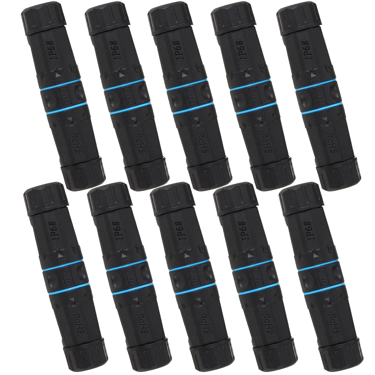 10PCS M23 Shielded RJ45 Waterproof Connectors for Outdoor Use