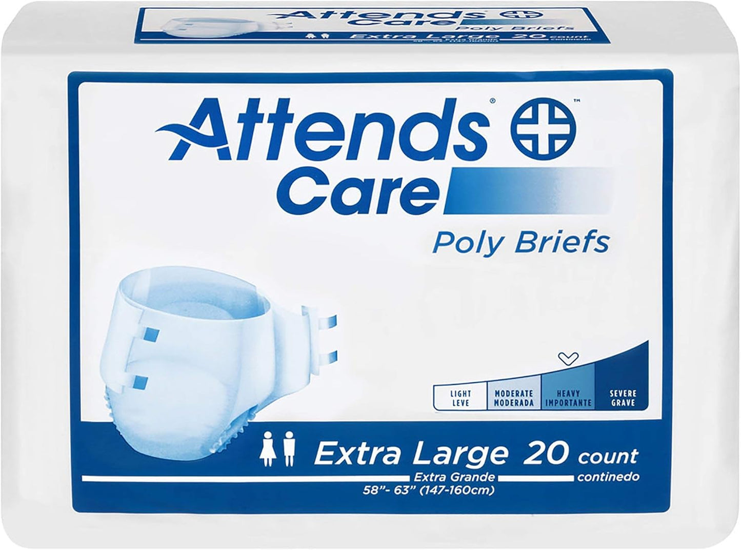Attends X-Large Incontinence Briefs 60ct - Heavy Absorbency & Premium Comfort!