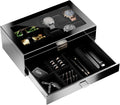 ProCase Wooden Men's Jewelry Box 2-Tier Watch & Sunglasses Organizer