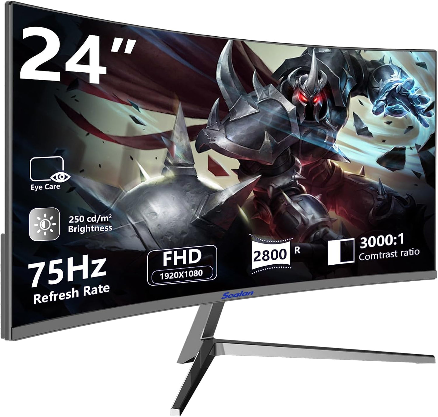 Sealan 24 Curved Monitor - FHD Display - Eye-Care Tech
