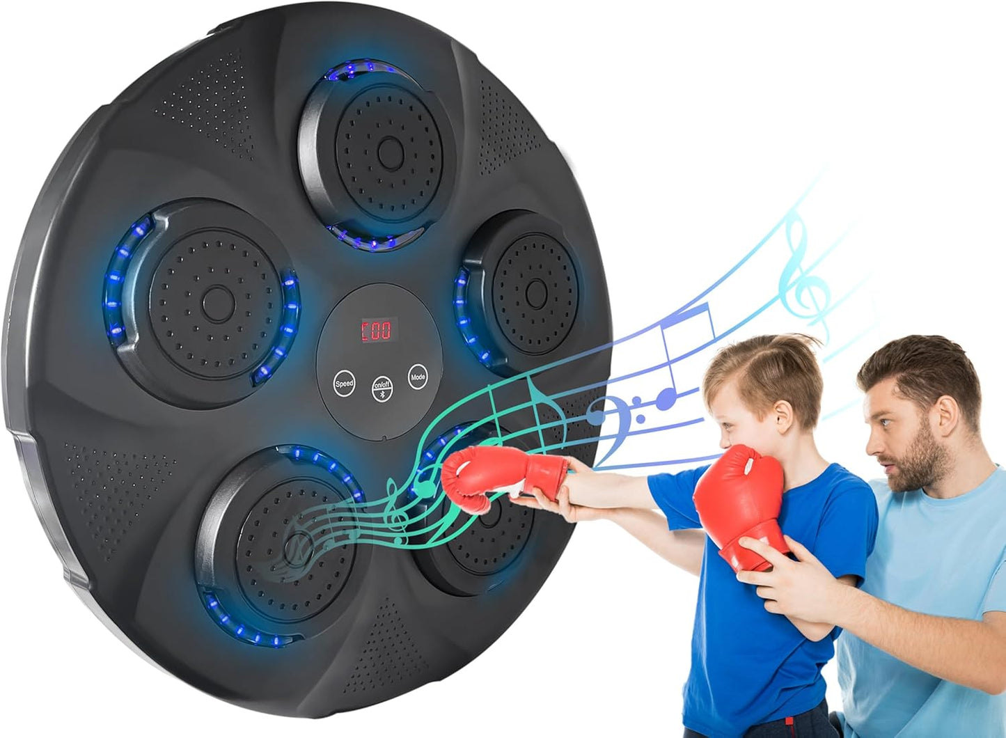 Wall-Mounted Smart Music Boxing Pad: Kids' Agile Training