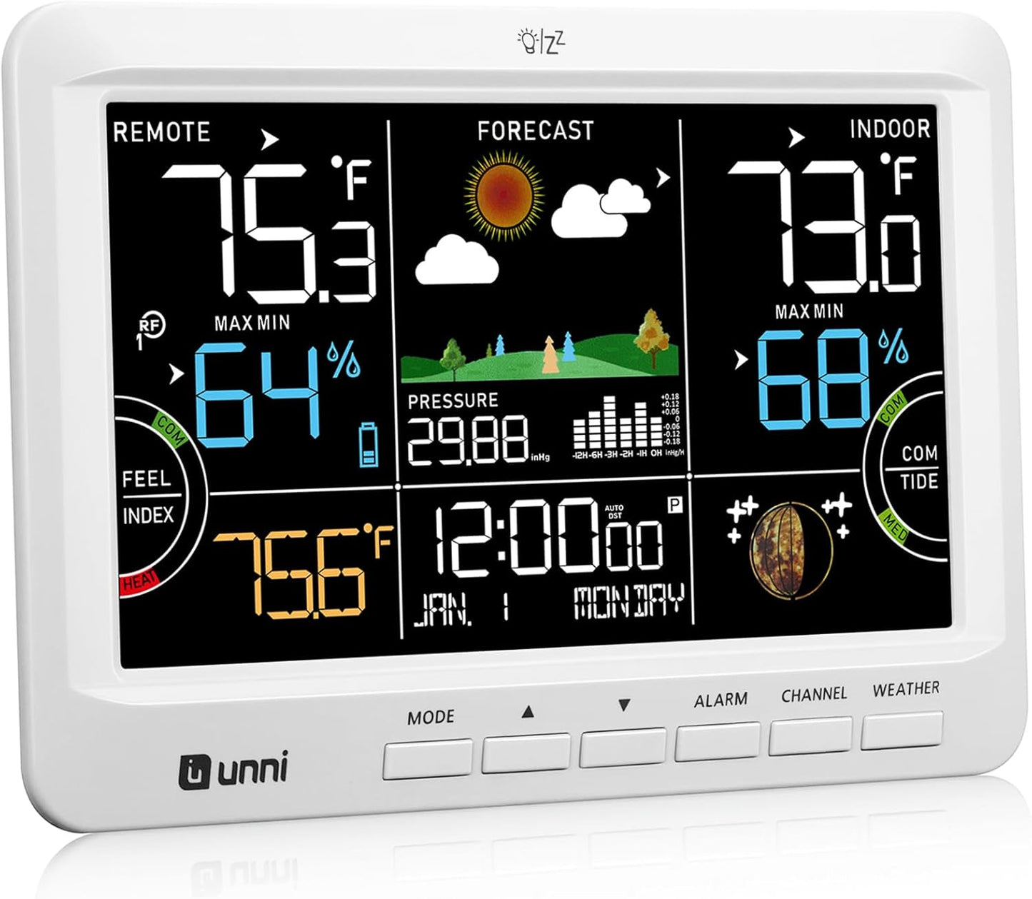 Wireless Indoor Outdoor Thermometer with Atomic Clock Features