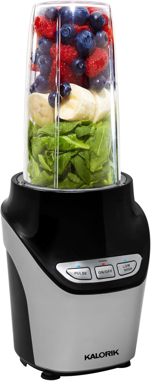 Kalorik 8-Piece Black Nutrition Blender - Fuel Your Health!
