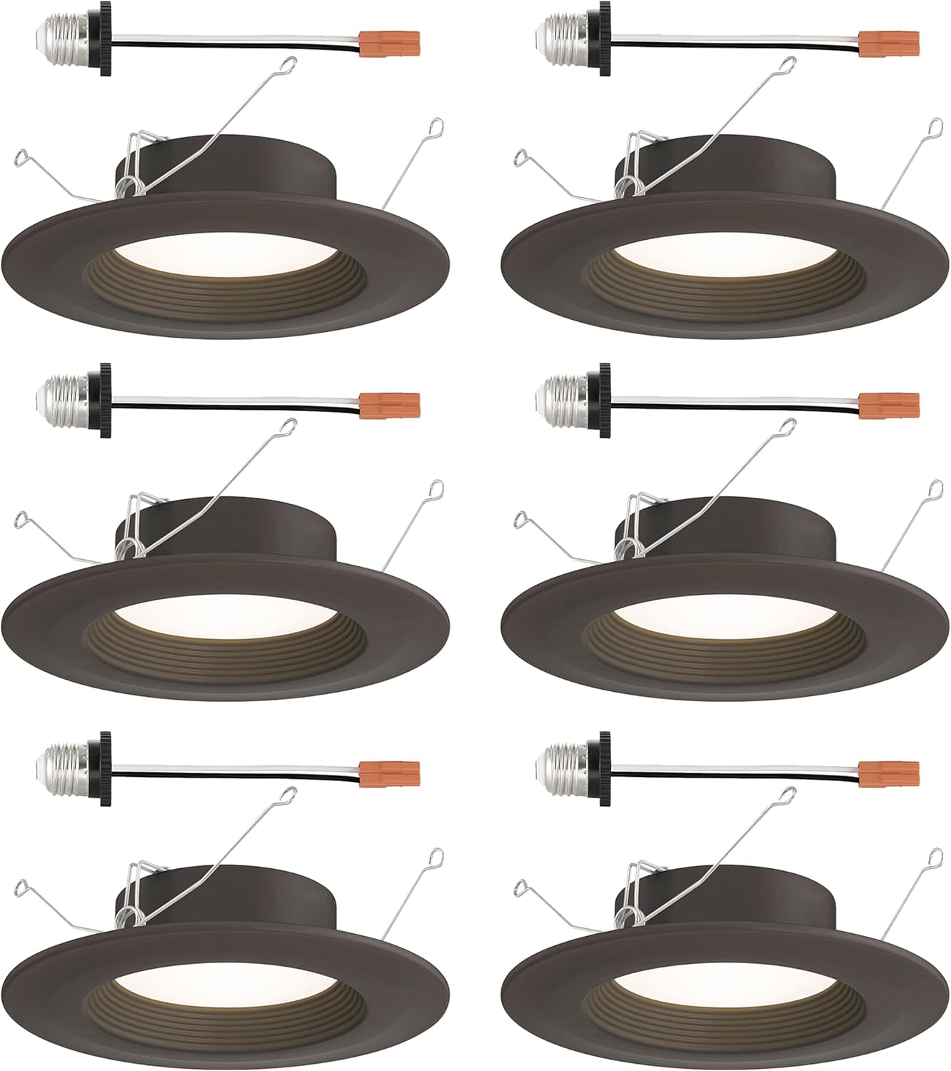 LED Recessed Ceiling Lights 6 Pack with Adjustable Ambience