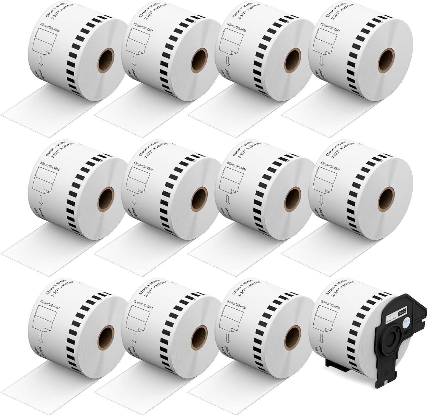 DK-2205 Continuous Labels for Brother QL Printers - 12 Rolls