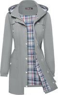 Lightweight Hooded Plaid-Lined Rain Jacket for Women by Bloggerlove