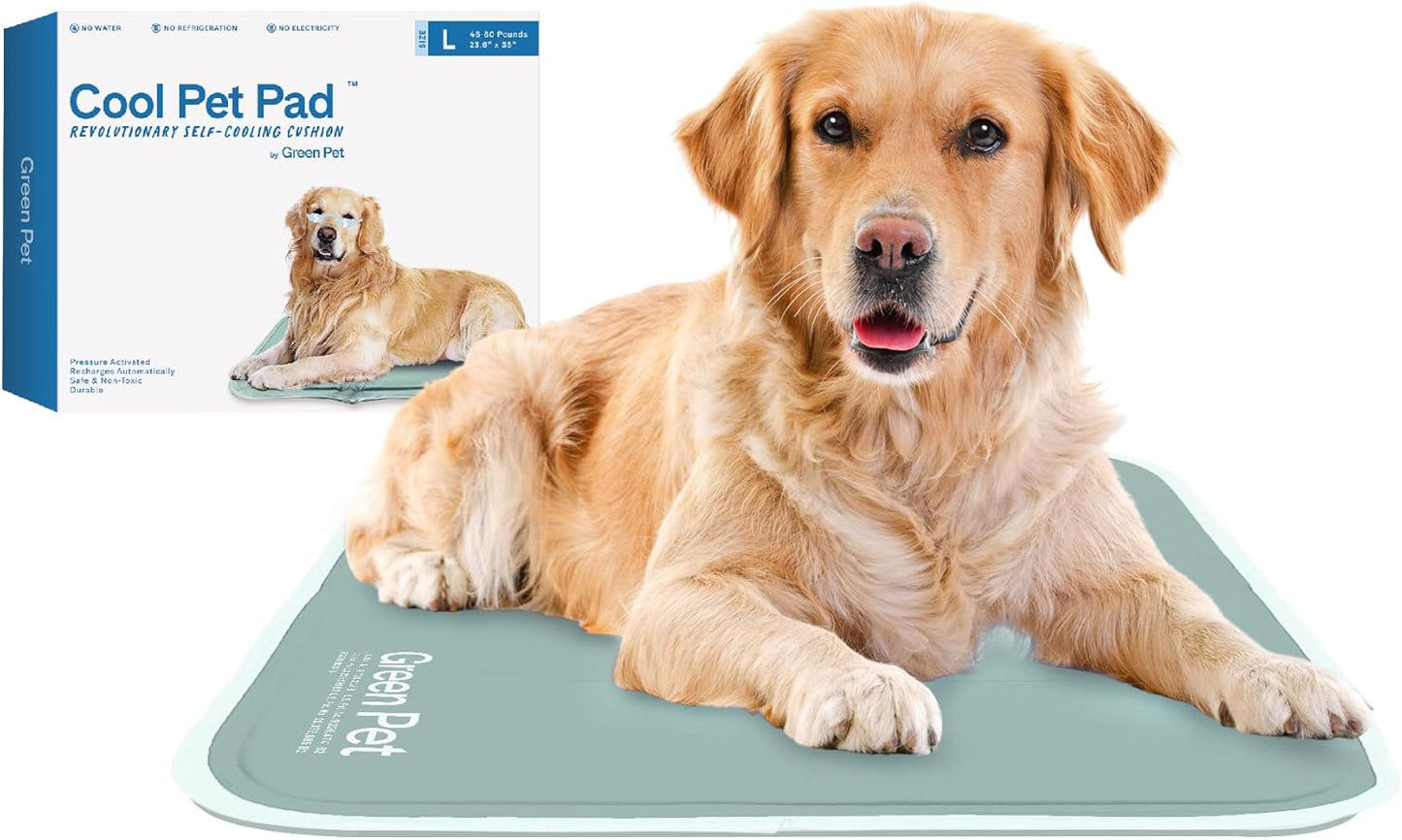 Self-Cooling Pet Mat for Dogs & Cats - Large Sage Grey Pad