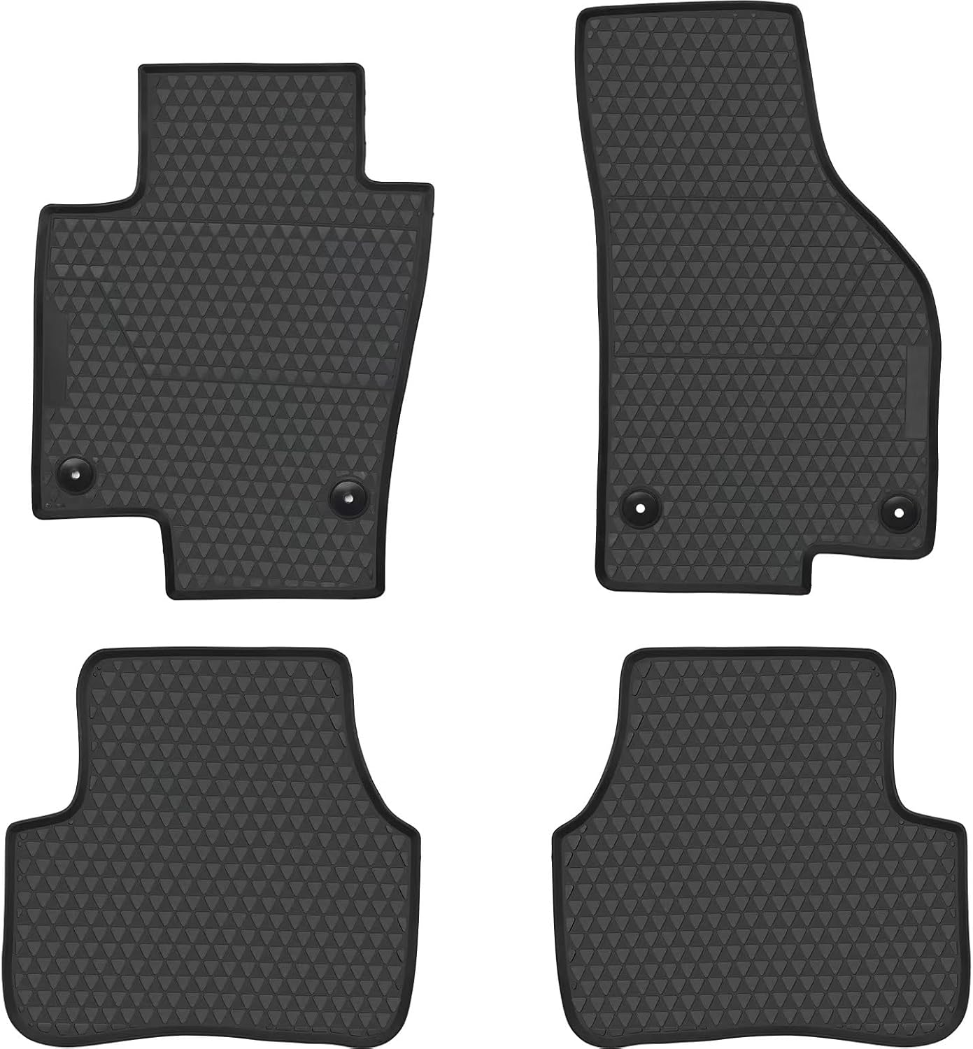 Custom Fit Car Floor Mats for Volkswagen CC 2009-2017 Black Rubber