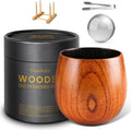 GENUINED Enlarged Charred Wooden Bourbon Drinking Glass - Smoky Oak