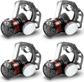 Gas Masks Survival Nuclear and Chemical Full Face Respirator - 4 Pack