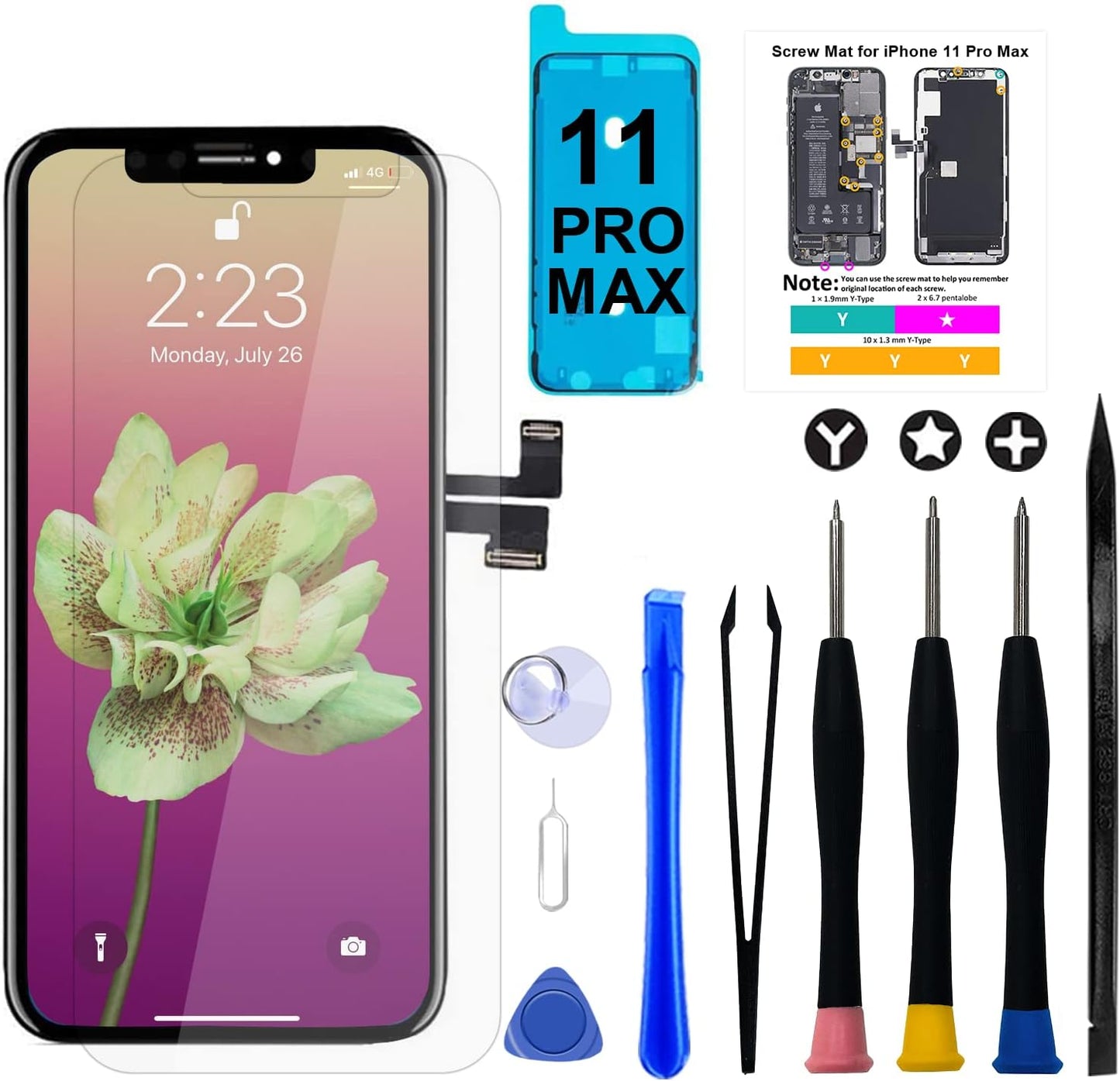 Brinonac iPhone 11 Pro Max Screen Replacement Kit for Repair
