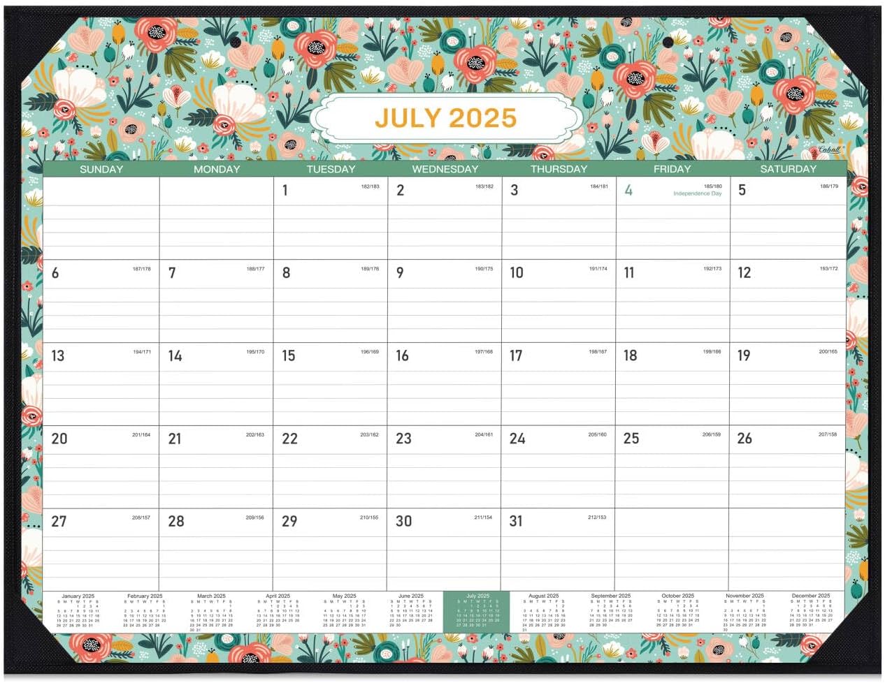 2025-2026 Large Desk Calendar - July 2025 to Dec 2026, Thick Paper, 22'' x 17''