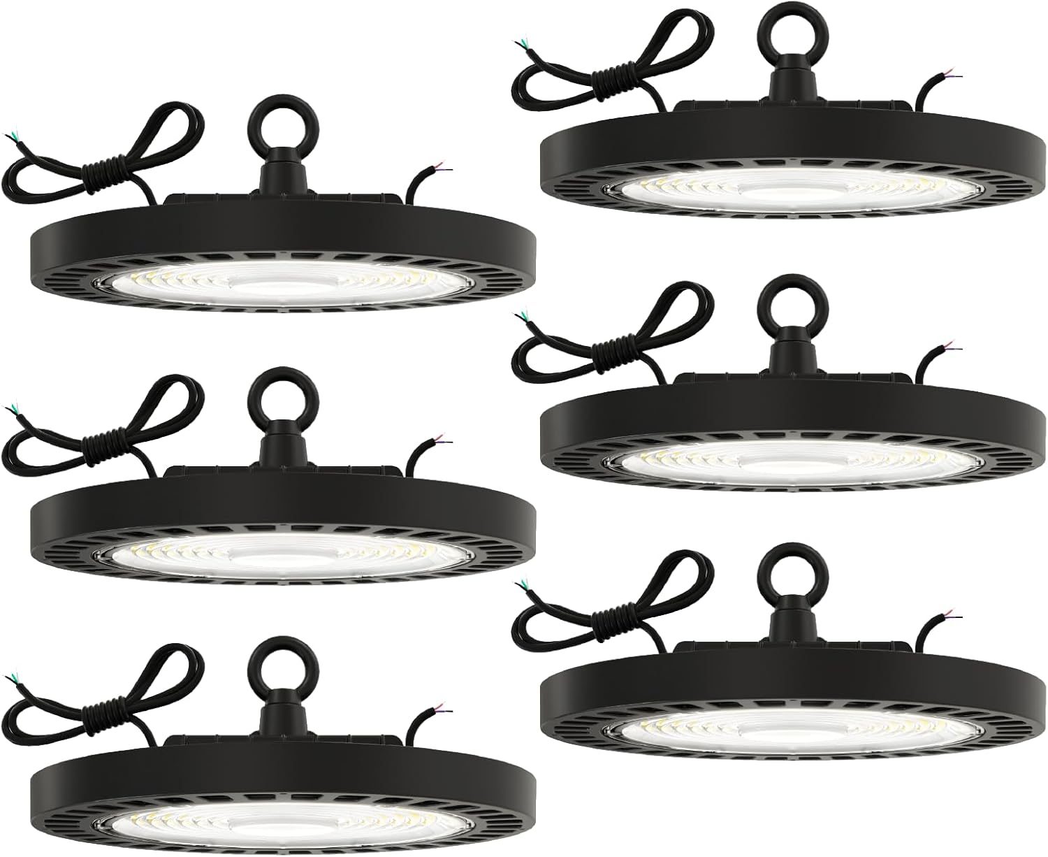 Sunco 6 Pack UFO LED High Bay Light for Bright Warehouse Lighting