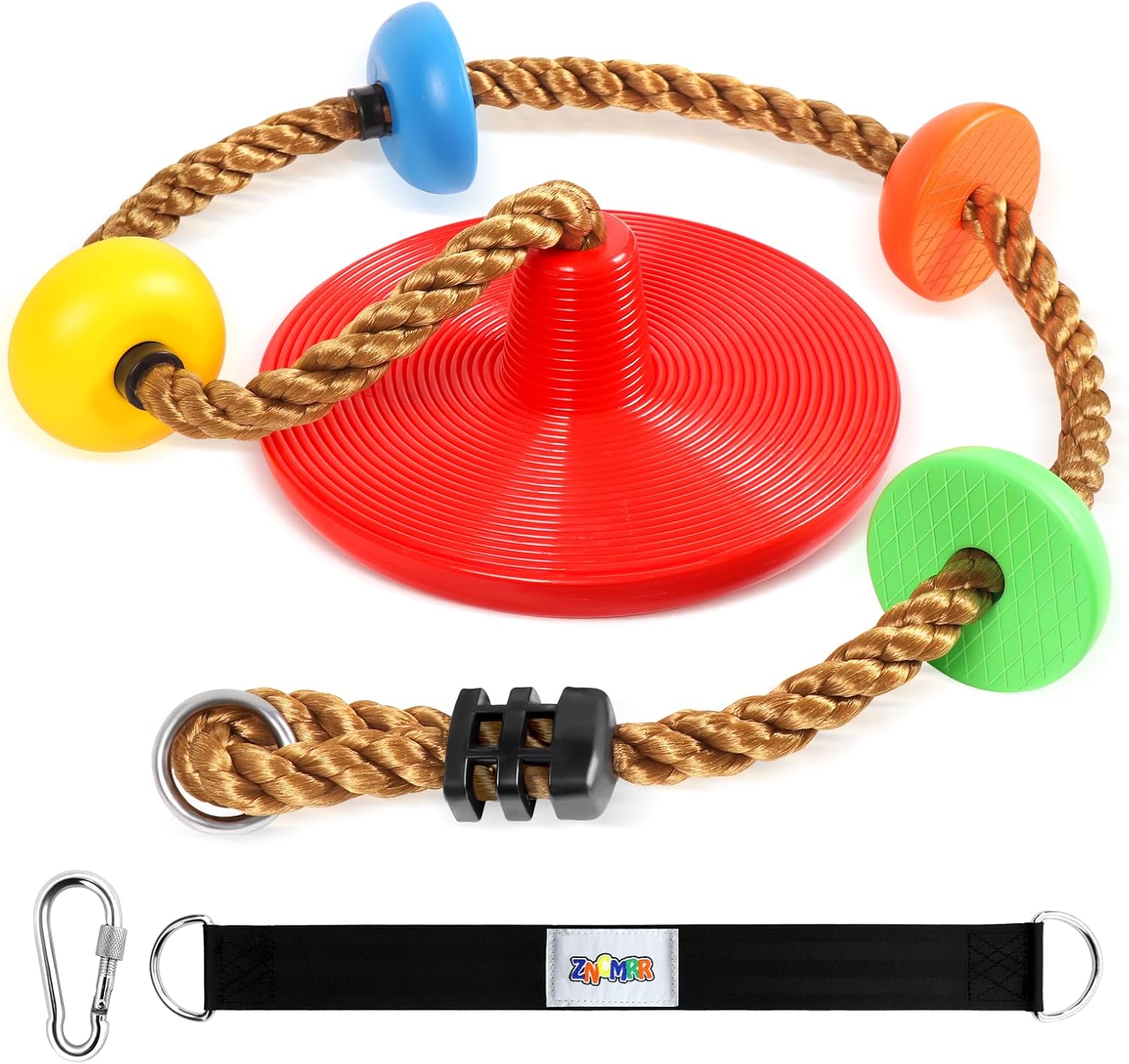 Climbing Rope Tree Swing Set for Kids with Platforms & Disc Seat