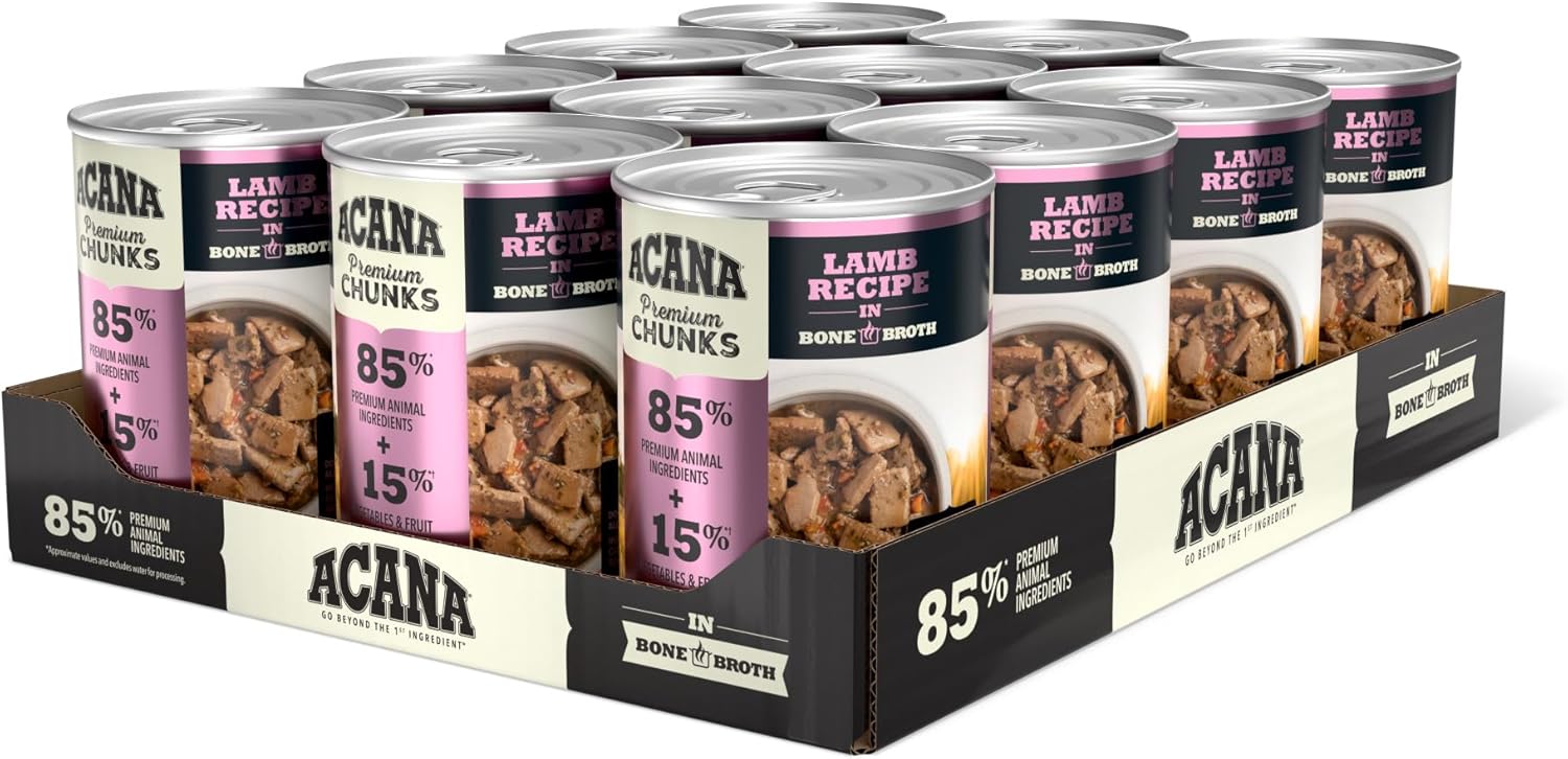 ACANA Premium Chunks Lamb Recipe in Bone Broth Wet Dog Food