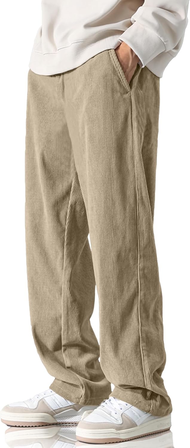 HOTake Men's Casual Corduroy Pants for Comfort and Style