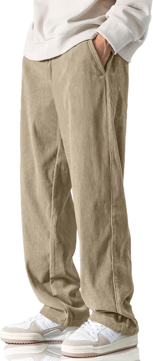 HOTake Men's Casual Corduroy Pants for Comfort and Style