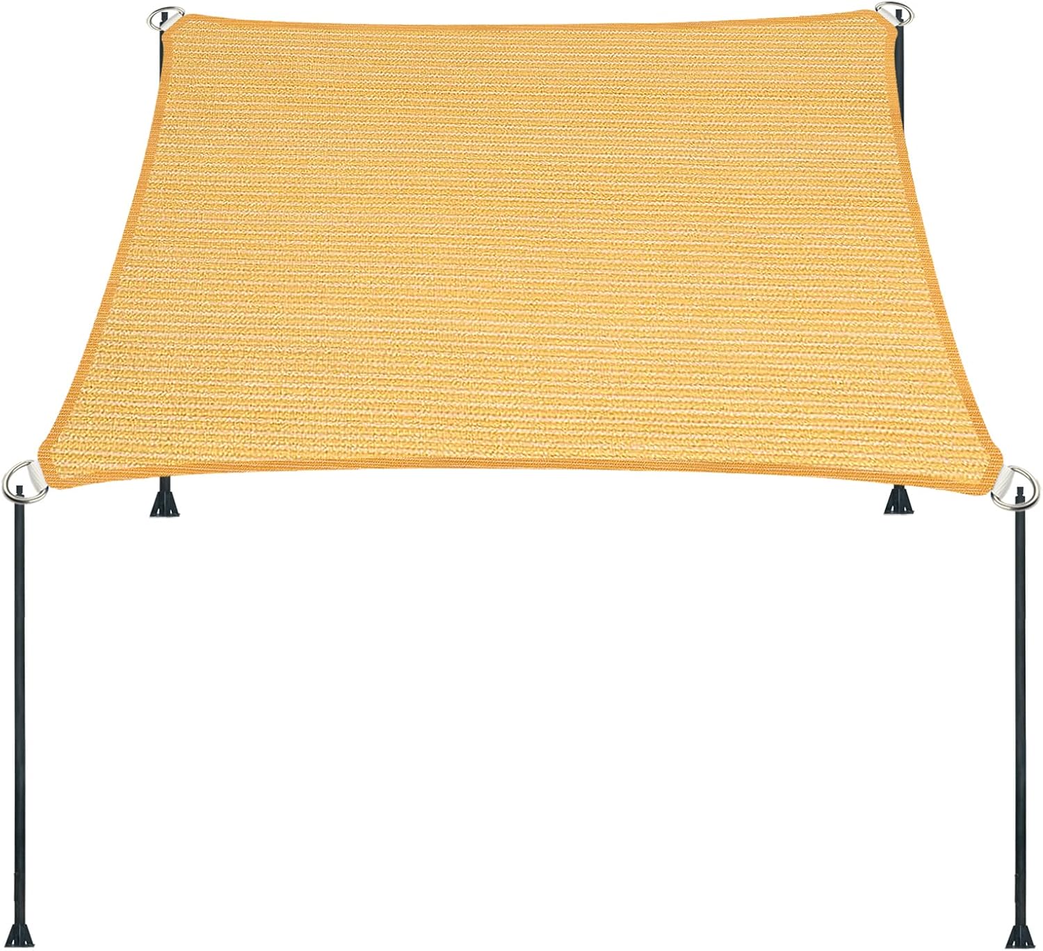 17ft x 18ft Yellow Straight Edge Sun Shade Sail for Outdoor Use