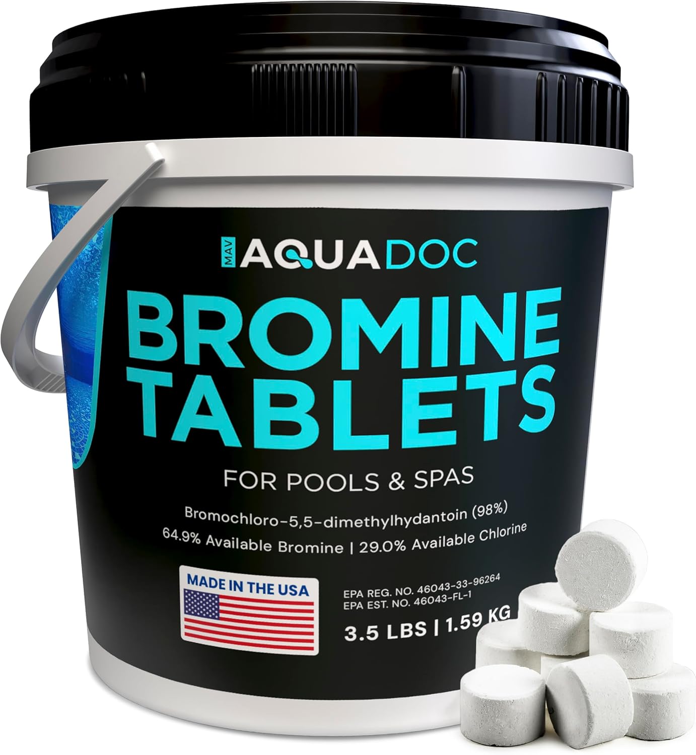 AquaDoc Bromine Tablets for Spa Hot Tub - Fast and Effective