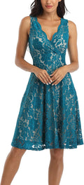 Elegant Floral Lace Fit and Flare Dress for Special Occasions