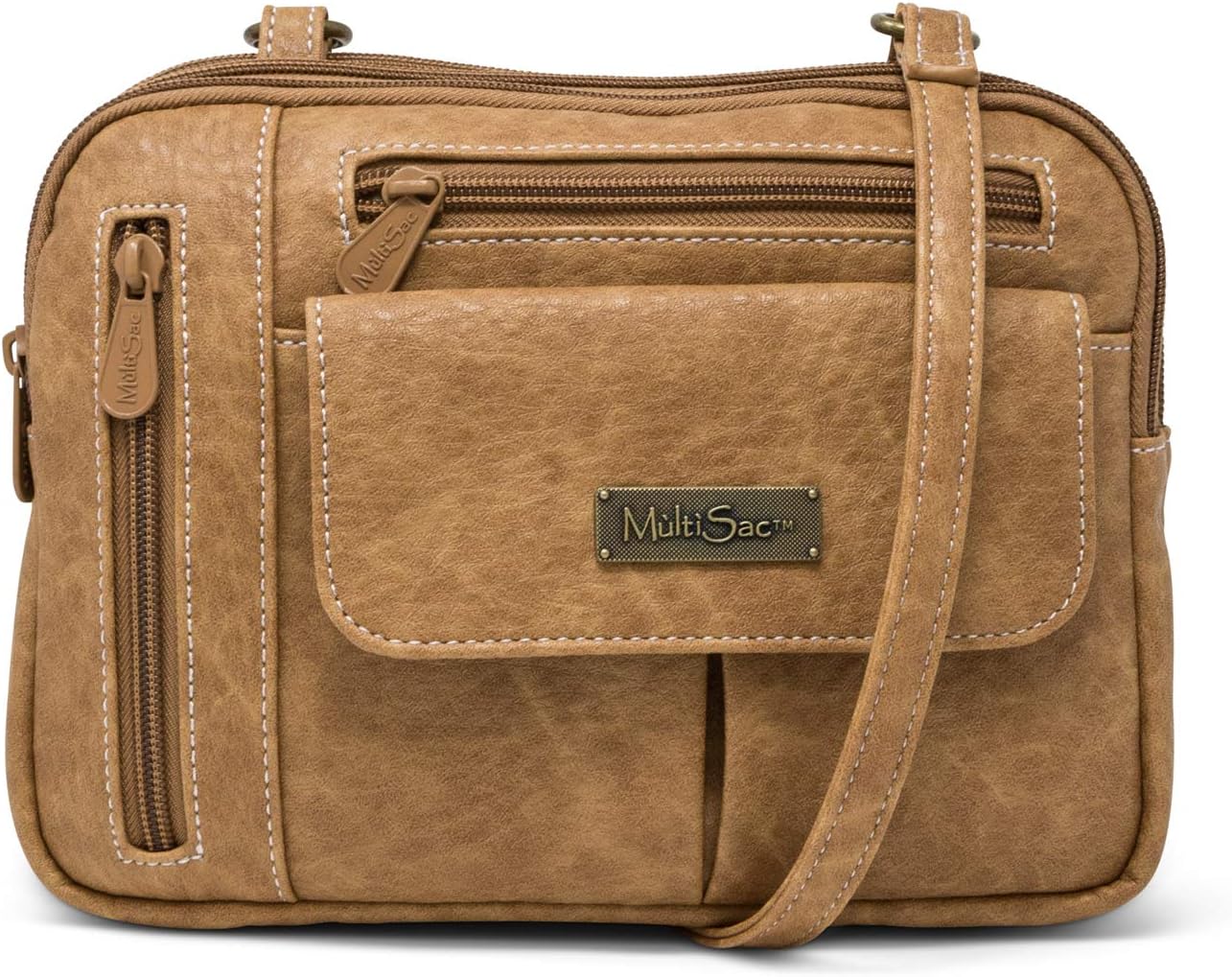 MultiSac Zippy Triple Compartment Crossbody Bag for Women