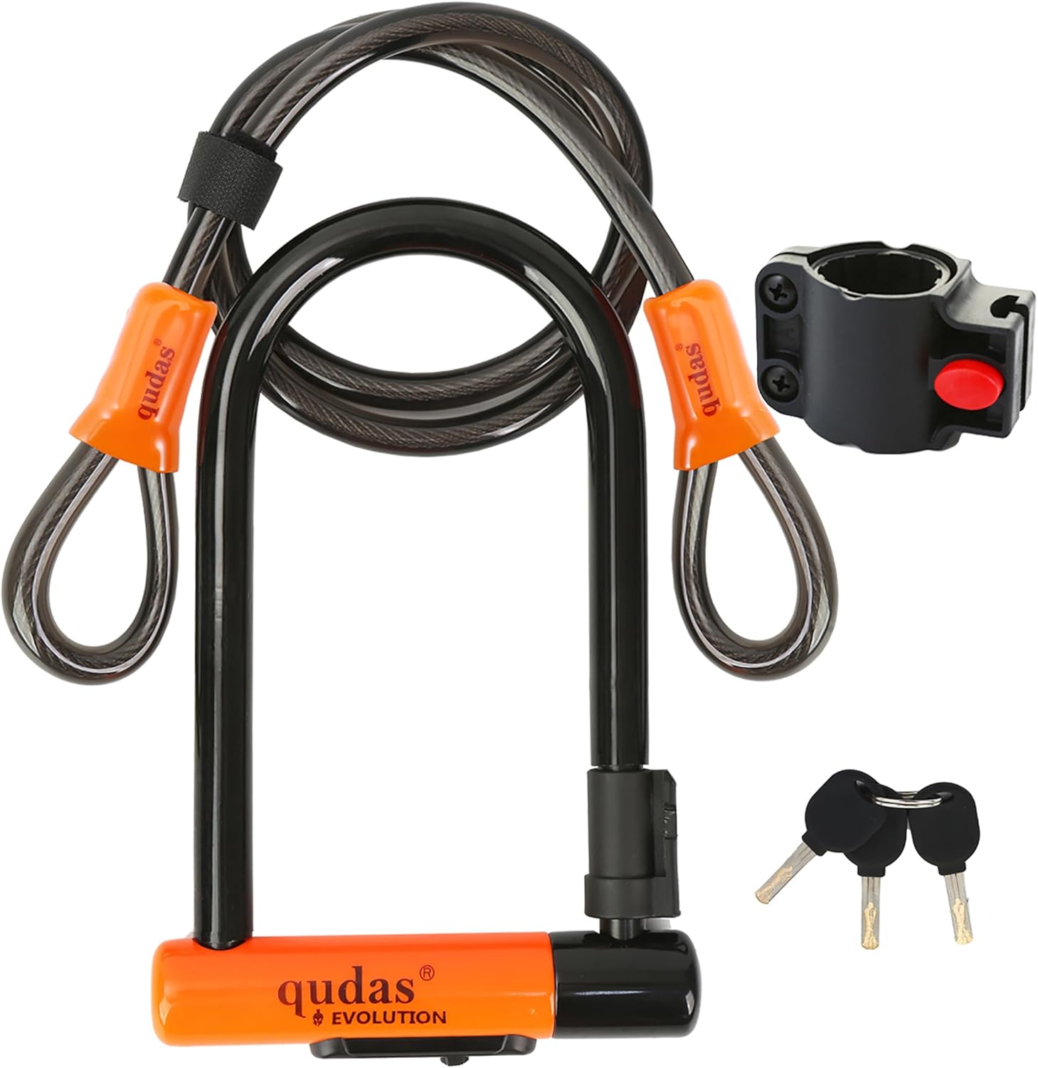 Heavy Duty Bike U Lock with 4ft Cable for Ultimate Security