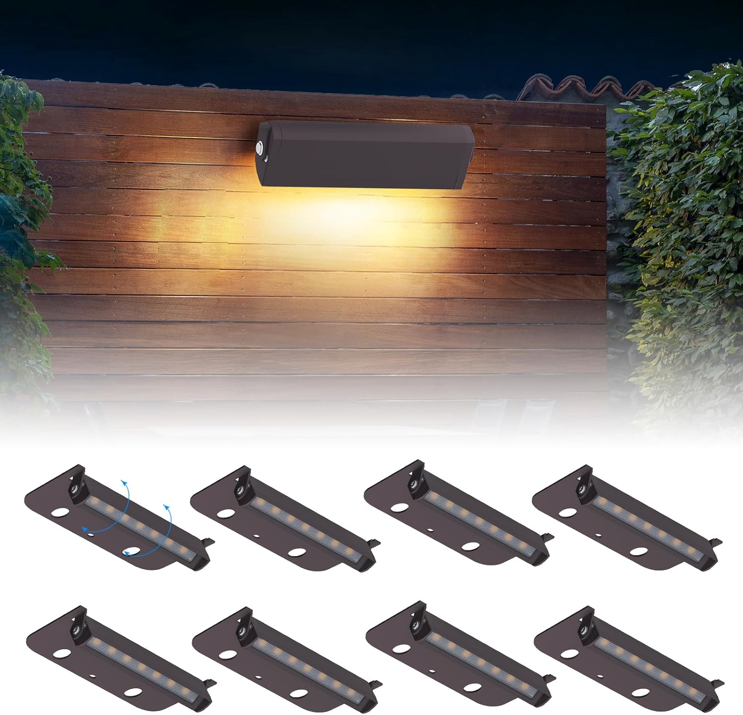 Kwinmyso 8 Packs 4in LED Hardscape Lighting for Outdoors