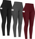 PHISOCKAT High Waist Yoga Pants with Pockets - Tummy Control Women's