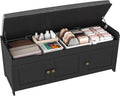 HOMEFORT 41.3ft Shoe Bench with Lift Top Storage - Entryway Organizer