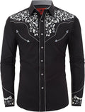 Men's Western Cowboy Shirt with Exquisite Embroidery for Style