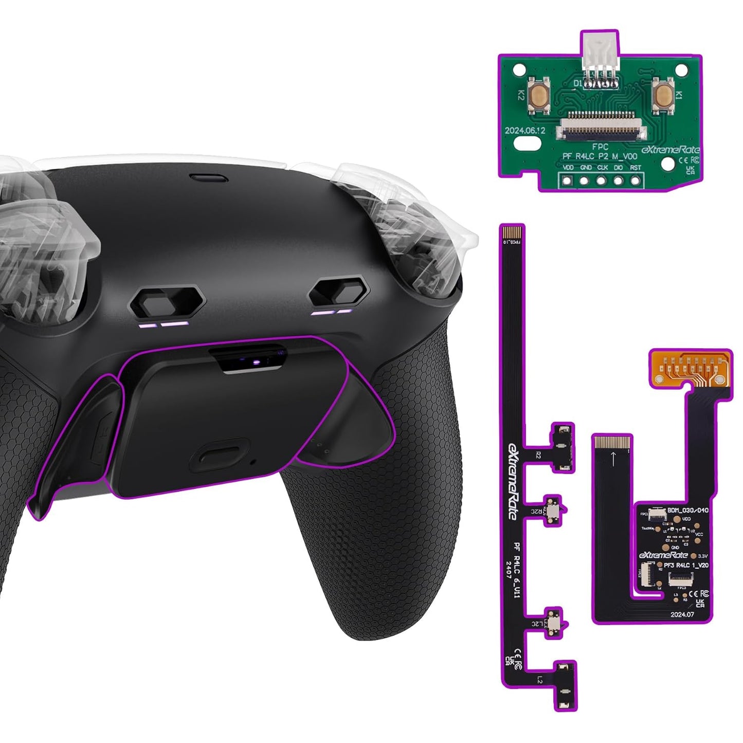 eXtremeRate RISE Plus MAX Back Paddles Kit for PS5 Controller