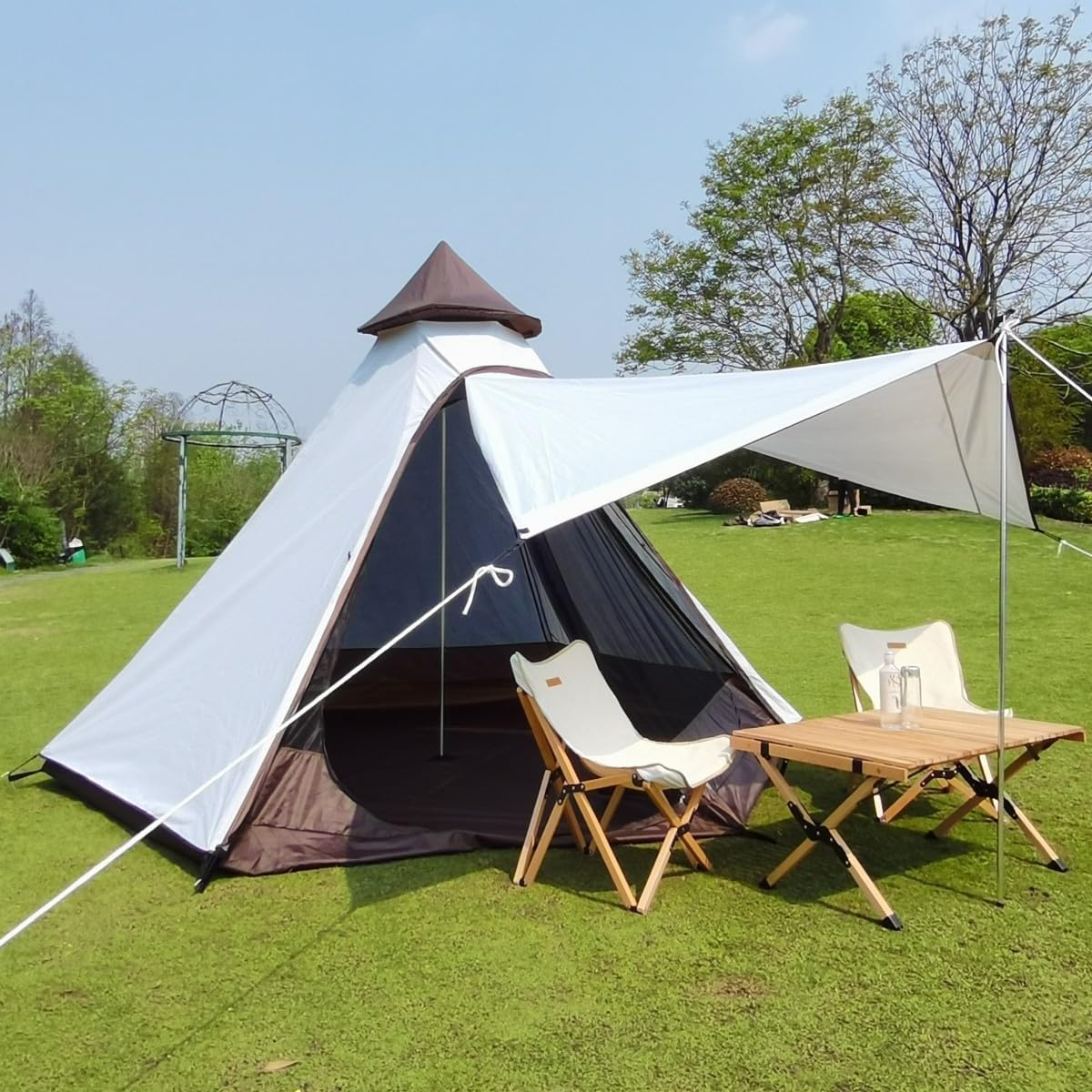 Latourreg 4 Season Waterproof Teepee Tent - Family Camping
