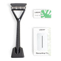 Leaf Razor Set Black - All-Metal Pivoting Head Razor