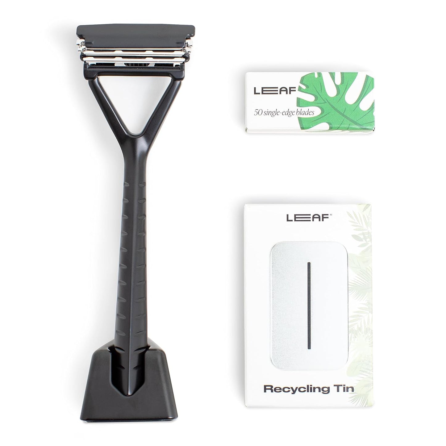 Leaf Razor Set for a Smooth, Close, and Eco-Friendly Shave