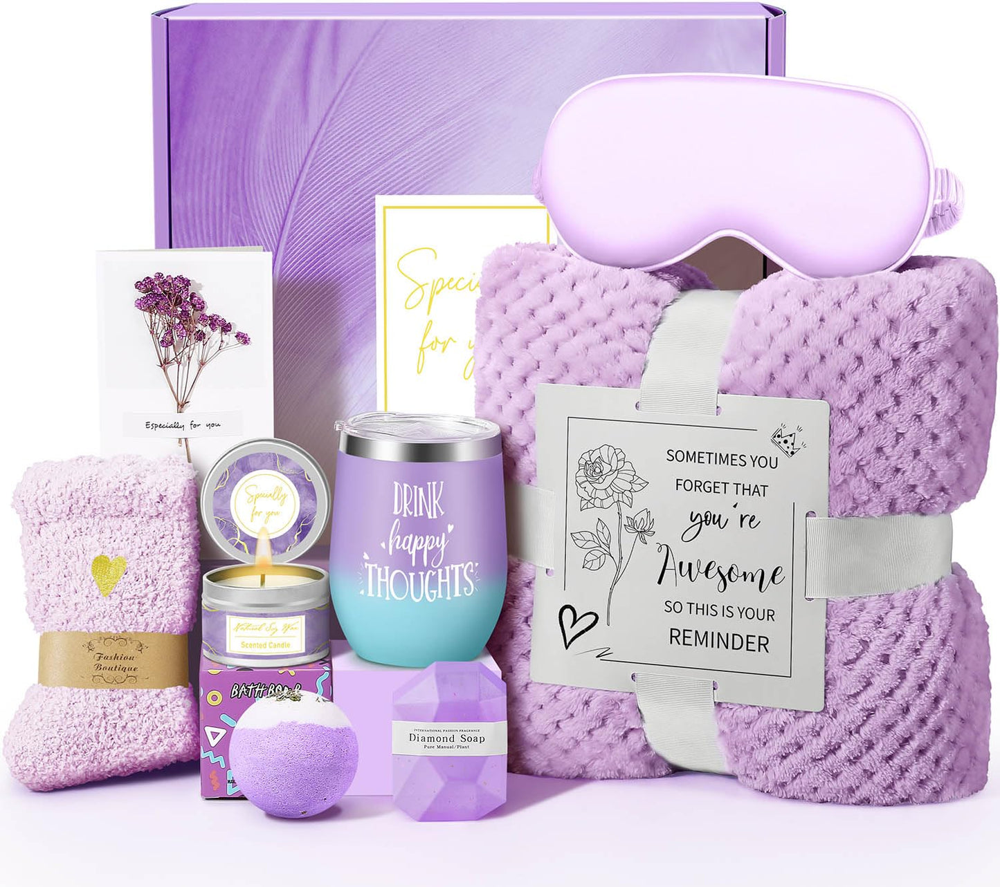 Unique Relaxing Spa Gift Basket Set for Women and Moms