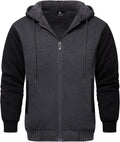 GEEK LIGHTING Men's Fleece-Lined Zip Hoodie for Winter Warmth