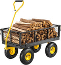 VEVOR 500 Lbs Steel Garden Cart Wagon - Heavy Duty Yard Utility