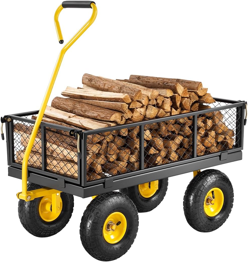 VEVOR 500 Lbs Steel Garden Cart for Heavy Duty Transport
