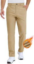 Winter Golf Pants for Men Fleece Lined Water Resistant