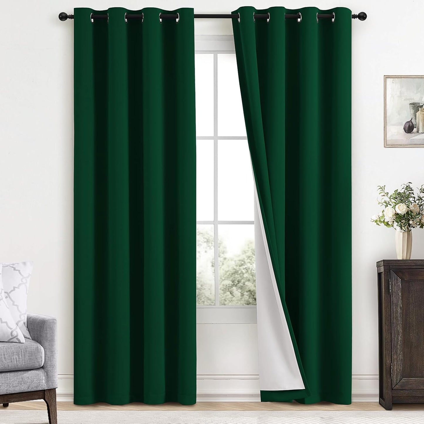 Yakamok 100% Blackout Curtains for Bedroom and Living Room