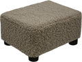 Small Foot Stool Ottoman Footstool with Legs - Soft Coffee Comfort