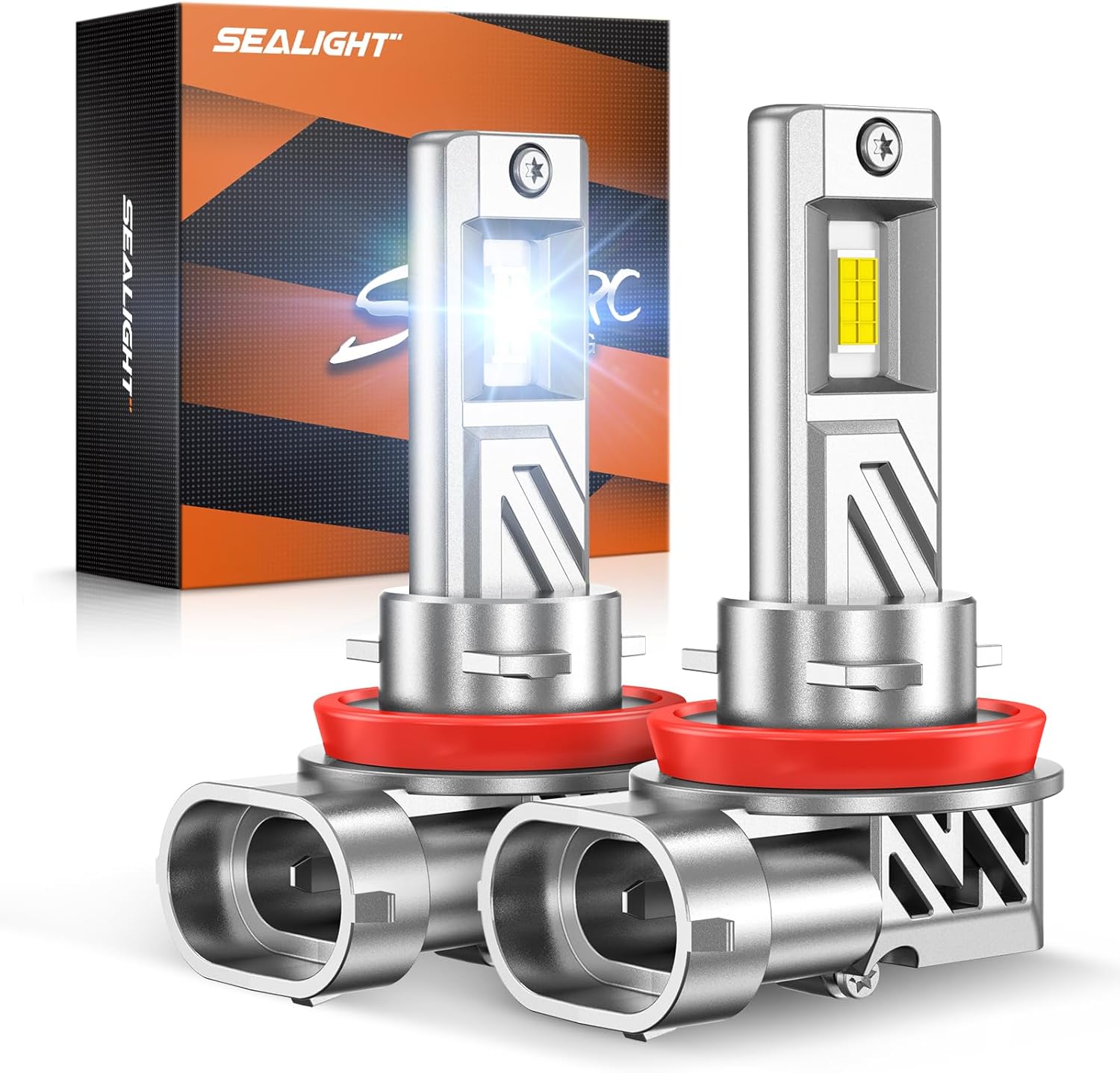 SEALIGHT H9 H8 H11 LED Bulbs for Fog Lights, 800% Brighter